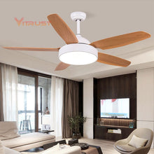 Load image into Gallery viewer, Ceiling Fan with Lighting and Remote Control Chandelier Fan with 5 ABS Blades for Bedroom Living Room Kitchen Restaurant 52 inch