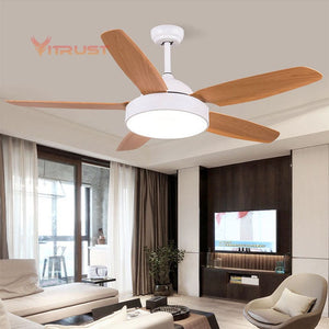 Ceiling Fan with Lighting and Remote Control Chandelier Fan with 5 ABS Blades for Bedroom Living Room Kitchen Restaurant 52 inch