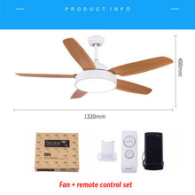Load image into Gallery viewer, Ceiling Fan with Lighting and Remote Control Chandelier Fan with 5 ABS Blades for Bedroom Living Room Kitchen Restaurant 52 inch