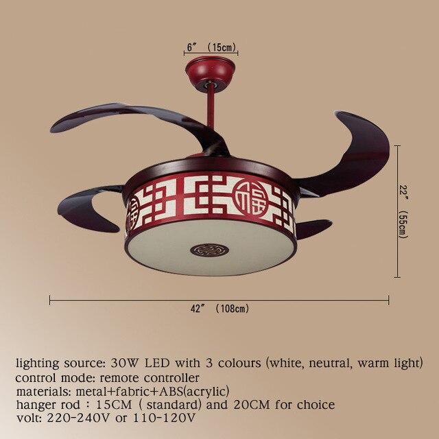Modern Ceiling Fan Lights Lamps Contemporary Ventilator Remote Control Fan  Lighting Dining room Bedroom Restaurant Fashional