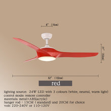 Load image into Gallery viewer, Modern Ceiling Fan Lights Lamps Contemporary Ventilator Remote Control Fan  Lighting Dining room Bedroom Restaurant Fashional