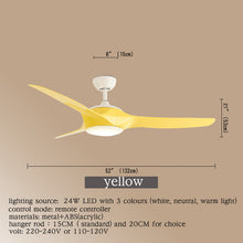 Load image into Gallery viewer, Modern Ceiling Fan Lights Lamps Contemporary Ventilator Remote Control Fan  Lighting Dining room Bedroom Restaurant Fashional