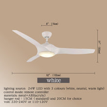 Load image into Gallery viewer, Modern Ceiling Fan Lights Lamps Contemporary Ventilator Remote Control Fan  Lighting Dining room Bedroom Restaurant Fashional