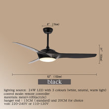 Load image into Gallery viewer, Modern Ceiling Fan Lights Lamps Contemporary Ventilator Remote Control Fan  Lighting Dining room Bedroom Restaurant Fashional