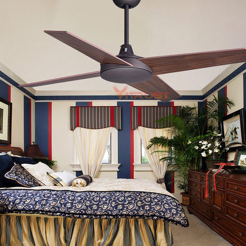 42/48 Inch European Vintage Ceiling Fans Industrial Wood Ceiling Fans Without Light Decorative Home Ceiling Fan